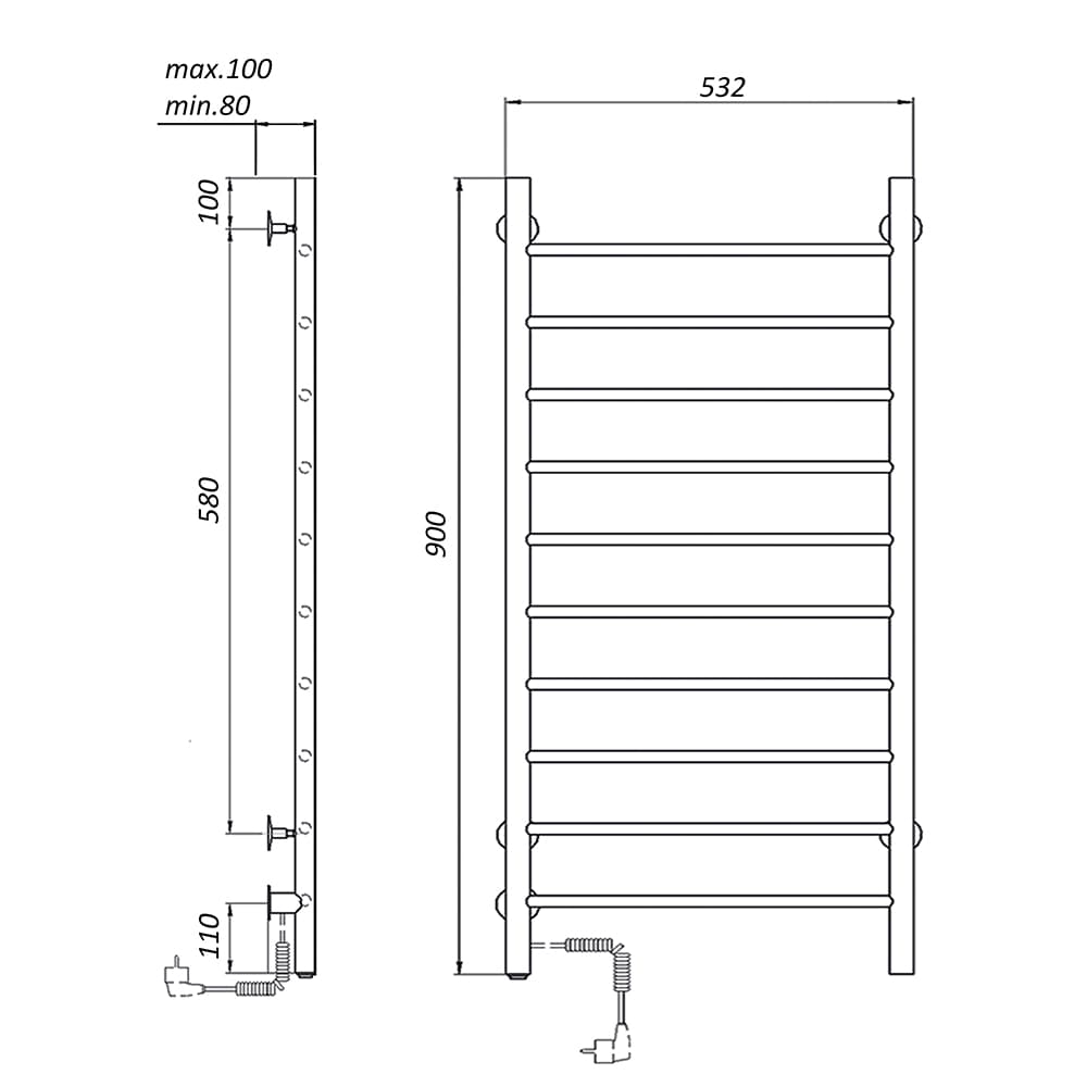 Аврора DMT 109-10 50x90 ЧРН EK L