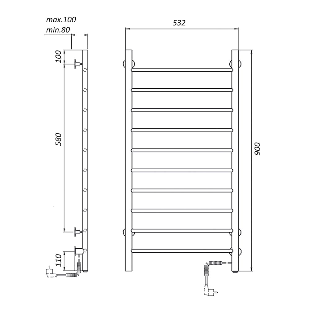 Аврора DMT 109-10 50x90 ЧРН EK R