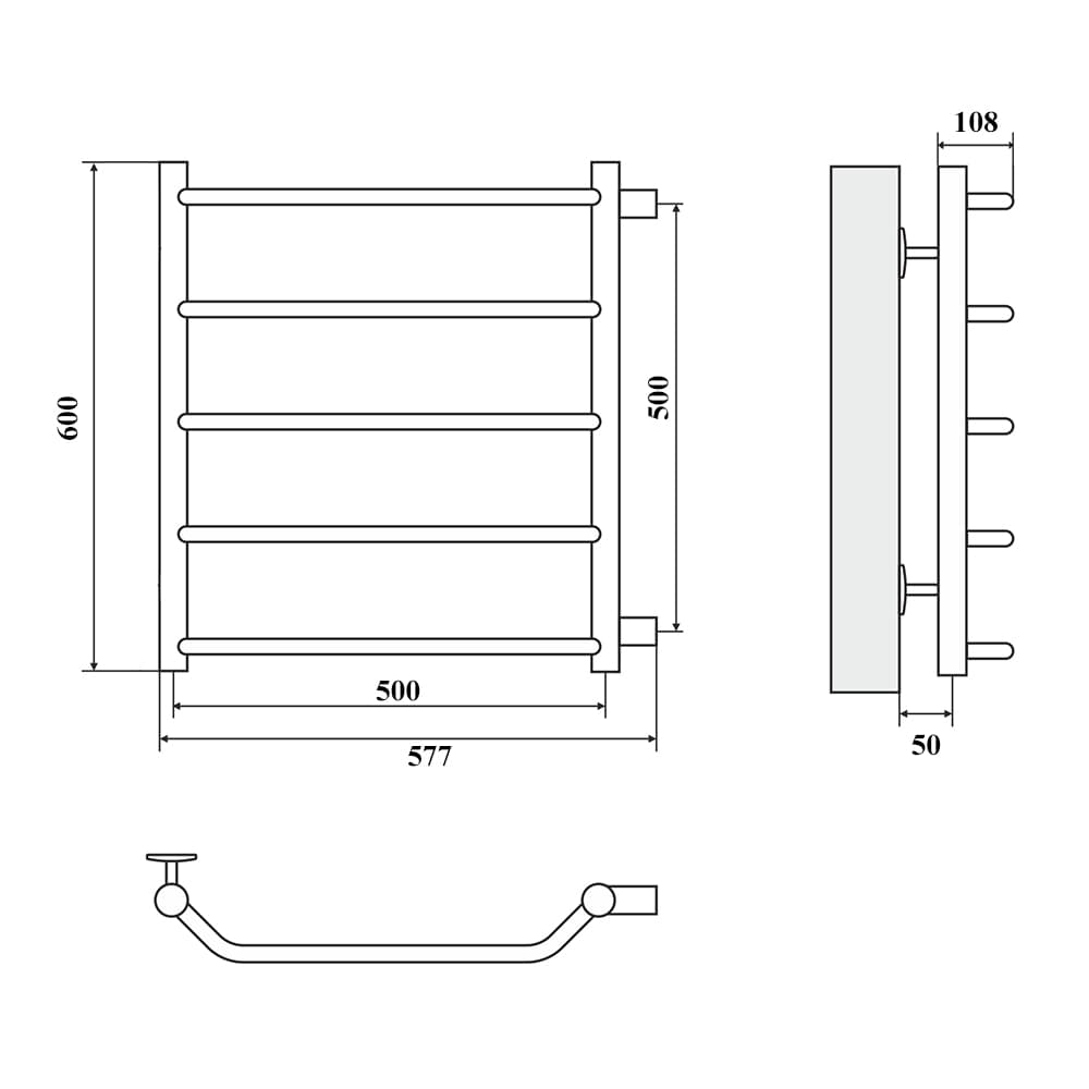 Лаура П5 500x600-500 хром
