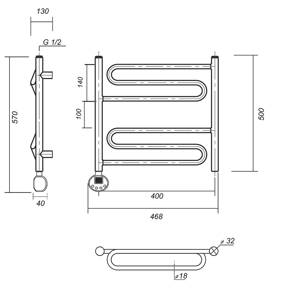 Офелия П6 400x500 EL хром